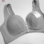 سوتین بارداری ماییلدا مدل کاپ اسفنجی دکمه دار کد 4773 رنگ طوسی