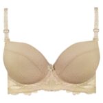 سوتین زنانه پانیذ مدل فنردار پوش آپ کد 4851 رنگ کرم