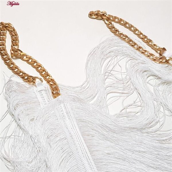 لباس خواب زنانه ماییلدا مدل ریش ریش کد 4709-3002 رنگ سفید
