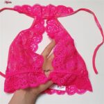 ست شورت و نیم تنه زنانه فیتن فرخ زادی مدل گیپوری قلبی 4764-456 رنگ صورتی