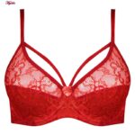 ست شورت و سوتین زنانه کارنا رز مدل فنردار هارنس کد 4862-2023 رنگ قرمز