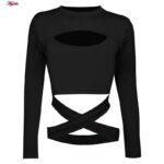 نیمه تنه زنانه ماییلدا مدل بند ضربدری کد 4723 -491P رنگ مشکی