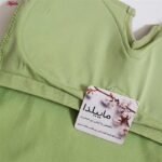 کراپ‌تاپ زنانه ماییلدا مدل کبریتی پددار کد 4789 رنگ سبز