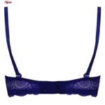 سوتین زنانه پانیذ مدل فنردار پوش آپ کد 4851 رنگ آبی کاربنی