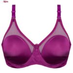 ست شورت و سوتین زنانه پانیذ مدل ساتن فنردار کد 4649 رنگ سرخابی