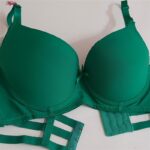 سوتین زنانه مدیا لونا مدل پوش آپ دکلته فنردار کد 4787 رنگ سبز