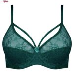 ست شورت و سوتین زنانه کارنا رز مدل فنردار هارنس کد 4862-2023 رنگ سبز کله غازی