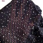 بادی آستین بلند زنانه ماییلدا مدل نگین دار فانتزی کد 4860-7195 رنگ مشکی