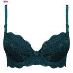 ست شورت و سوتین زنانه لنا مدل پوش آپ فنردار کد 4625 رنگ سبز کله غازی