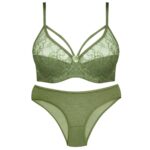 ست شورت و سوتین زنانه کارنا رز مدل فنردار هارنس کد 4862-2023 رنگ سبز