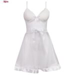 لباس خواب زنانه ماییلدا مدل گیپور گلدار کد 3685-820 رنگ سفید