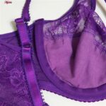 ست شورت و سوتین زنانه کارنا رز مدل فنردار هارنس کد 4862-2023 رنگ بنفش