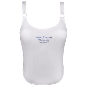 کراپ‌تاپ زنانه ماییلدا مدل پشت کوتاه کد 4790 رنگ سفید