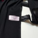 لباس خواب زنانه لورنزا مدل ساتن بند گلدار بغل نردبانی کد 4715-2000 رنگ مشکی به همراه کش مو