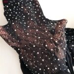 لباس خواب زنانه ماییلدا مدل نگین دار فانتزی کد 4860-7022 رنگ مشکی