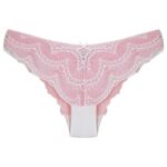 شورت زنانه چانبی شو مدل گیپوری کد 4797 رنگ صورتی