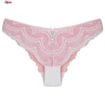 ست شورت و سوتین زنانه چانبی شو مدل فنردار گیپوری کد 4798 رنگ صورتی