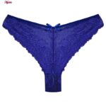 شورت زنانه کوزا مدل گیپور گلدار فانتزی کد 4886 رنگ آبی