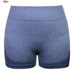 شلوارک ورزشی زنانه ماییلدا مدل پشت چین دار کد 4846 رنگ آبی