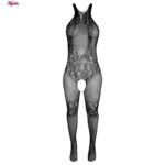 لباس خواب زنانه ماییلدا مدل فاق باز فانتزی کد 4855-80136 رنگ مشکی