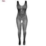 لباس خواب زنانه ماییلدا مدل فاق باز فانتزی کد 4855-87834 رنگ مشکی