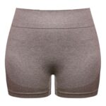 شلوارک ورزشی زنانه ماییلدا مدل پشت چین دار کد 4846 رنگ نسکافه ای