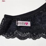 شورت زنانه کوزا مدل گیپور گلدار فانتزی کد 4886 رنگ مشکی