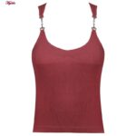 کراپ‌تاپ زنانه ماییلدا مدل 4792 رنگ زرشکی