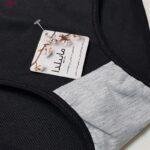 شورت زنانه ماییلدا مدل اسلیپ کبریتی بغل چاپی کد 4884 رنگ مشکی