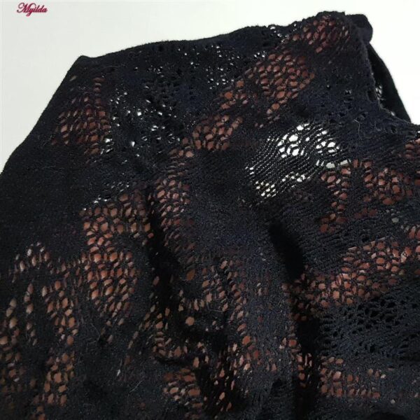 لباس خواب زنانه ماییلدا مدل فاق باز فانتزی کد 4855-80153 رنگ مشکی