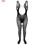 لباس خواب زنانه ماییلدا مدل فانتزی فاق باز کد 4855-7055B رنگ مشکی