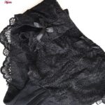 شورت زنانه چانبی شو مدل گیپوری کد 4797 رنگ مشکی