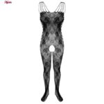 لباس خواب زنانه ماییلدا مدل فانتزی فاق باز کد 4855-1008 رنگ مشکی