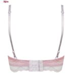 سوتین زنانه چانبی شو مدل فنردار گیپوری کد 4796 رنگ صورتی