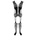 لباس خواب زنانه ماییلدا مدل فاق باز فانتزی کد 4855-70210 رنگ مشکی