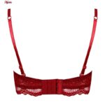 سوتین زنانه چانبی شو مدل فنردار گیپوری کد 4796 رنگ زرشکی