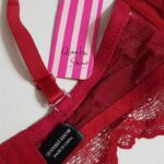 سوتین زنانه چانبی شو مدل فنردار گیپوری کد 4796 رنگ زرشکی