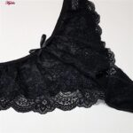 شورت زنانه کوزا مدل گیپور گلدار فانتزی کد 4886 رنگ مشکی