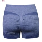 شلوارک ورزشی زنانه ماییلدا مدل پشت چین دار کد 4846 رنگ آبی