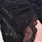 شورت زنانه چانبی شو مدل گیپوری کد 4797 رنگ مشکی