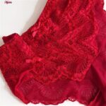 شورت زنانه چانبی شو مدل گیپوری کد 4797 رنگ زرشکی