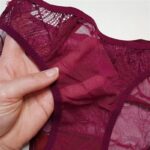 ست شورت و سوتین زنانه کارنا رز مدل فنردار هارنس ضربدری کد 4873-2034 رنگ زرشکی