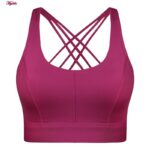 نیم تنه ورزشی زنانه ماییلدا مدل اسپورت پد ثابت پشت ضربدری کد 4848 رنگ سرخابی