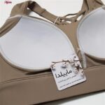 نیم تنه ورزشی زنانه ماییلدا مدل اسپورت پد ثابت پشت ضربدری کد 4848 رنگ قهوه ای