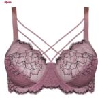 ست شورت و سوتین زنانه کارنا رز مدل فنردار هارنس ضربدری کد 4871-2036 رنگ کالباسی