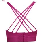 نیم تنه ورزشی زنانه ماییلدا مدل اسپورت پد ثابت پشت ضربدری کد 4848 رنگ سرخابی