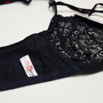 ست شورت و سوتین زنانه کارنا رز مدل هارنس ستاره ای فنردار کد 4867-4081 رنگ مشکی