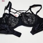 ست شورت و سوتین زنانه کارنا رز مدل هارنس ستاره ای فنردار کد 4867-4081 رنگ مشکی