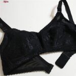 سوتین زنانه بارانه مدل بدون فنر گلدار کد 123 رنگ مشکی