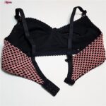 سوتین زنانه ماییلدا مدل بدون فنر خال خالی پاستیلی کد 4651 رنگ صورتی